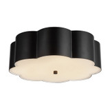 Alora Blossom Three Light Flush Mount in Matte Black - FM603314MB