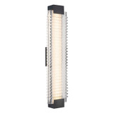 Alora Alai LED Wall Vanity in Urban Bronze/Ribbed Glass - WV374225UBCR