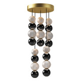 Alora Onyx LED Pendant in Natural Brass - MP321805NB