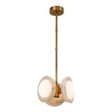 Alora Alonso LED Pendant in Vintage Brass/Alabaster - PD320313VBAR-UNV