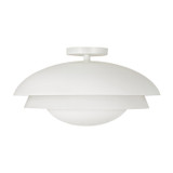 Capital Lighting Jensen One Light Semi Flush Mount in Matte White - 259211WE