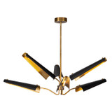 Alora Osorio LED Chandelier in Matte Black/Vintage Brass - CH347646MBVB-UNV