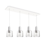 Kuzco Lighting Samson LED Pendant in White/Clear Glass - MP12506WHCL-04