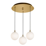 Kuzco Lighting Bolla LED Pendant in Brushed Gold/Opal Glass - MP3106BGOP-03
