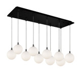 Kuzco Lighting Bolla LED Pendant in Black/Opal Glass - MP3106BKOP-10