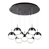 Kuzco Lighting Pluto LED Pendant in Black Chrome - MP402801BC-09
