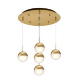 Kuzco Lighting Pluto LED Pendant in Brushed Gold - MP402801BG-05