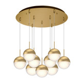 Kuzco Lighting Pluto LED Pendant in Brushed Gold - MP402801BG-09