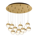 Kuzco Lighting Pluto LED Pendant in Brushed Gold - MP402801BG-13