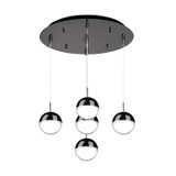 Kuzco Lighting Pluto LED Pendant in Black Chrome - MP402801BC-05