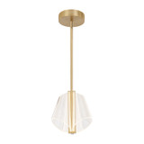 Kuzco Lighting Mulberry LED Pendant in Brushed Gold/Light Guide - PD62511-BG/LG-UNV