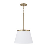 Capital Lighting Drake One Light Pendant in Aged Brass - 361011AD