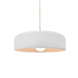 Justice Designs Radiance Collection One Light Pendant in Brushed Nickel - CER-6571-BIS-NCKL-BEIG-TWST