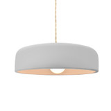 Justice Designs Radiance Collection One Light Pendant in Brushed Nickel - CER-6573-BIS-NCKL-BEIG-TWST