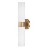 Capital Lighting Theo Two Light Wall Sconce in Aged Brass - 652621AD