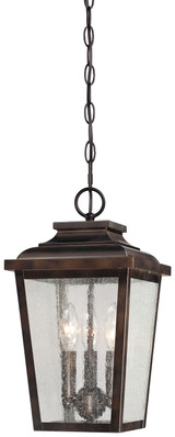 Minka-Lavery Irvington Manor Three Light Outdoor Chain Hung in Chelesa Bronze - 72174-189