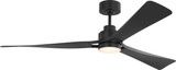 Visual Comfort Fan Trillium 60" Ceiling Fan in Midnight Black - 3TRLSM60MBKD