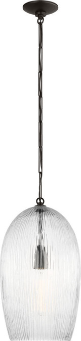 Visual Comfort Studio Serafina One Light Pendant in Aged Iroged Iron - HP1001AI