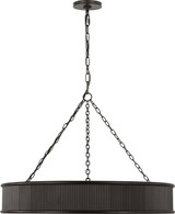 Visual Comfort Studio Ritz Eight Light Chandelier in Aged Iroged Iron - PCC1008AI