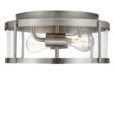Generation Lighting Lumra Two Light Flush Mount in Brushed Nickel - GLF1732BNE