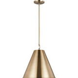 Visual Comfort Studio Gordon One Light Pendant in Satin Brass - 6585101-848