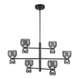 Alora Sutton LED Chandelier in Urban Bronze/Smoked Glass - CH310336UBSM
