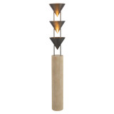 Alora Versus Three Light Floor Lamp in Aged Steel - FL341367STA