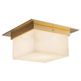 Alora Mineral Two Light Flush Mount in Patina Brass/Alabaster - FM356115PTBAR