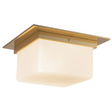 Alora Mineral Two Light Flush Mount in Patina Brass/Opal Glass - FM356115PTBOP