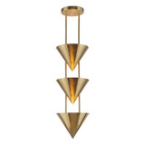 Alora Versus Three Light Pendant in Patina Brass - PD341328PTB