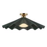 Alora Furrow One Light Semi-Flush Mount in Pine Green - SF354125PGN