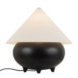 Alora Rowan One Light Table Lamp in Matte Black/White Linen - TL453017MBWL