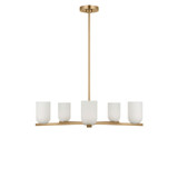 Generation Lighting Neblina Five Light Chandelier in Satin Brass - GLC1935SB