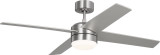 Generation Lighting Loni 52" Ceiling Fan in Brushed Steel - 4LNIR52BSAWD