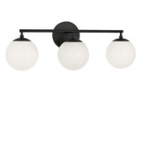 Generation Lighting Nube Three Light Vanity in Midnight Black - GLV1853MBKE