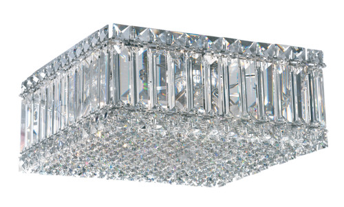 Schonbek Quantum Four Light Flush Mount in Polished Stainless Steel - 2124R