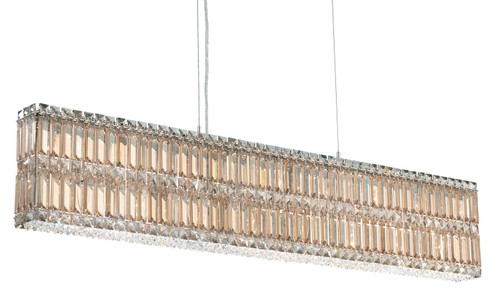 Schonbek Quantum 17 Light Linear Pendant in Polished Stainless Steel - 2267O
