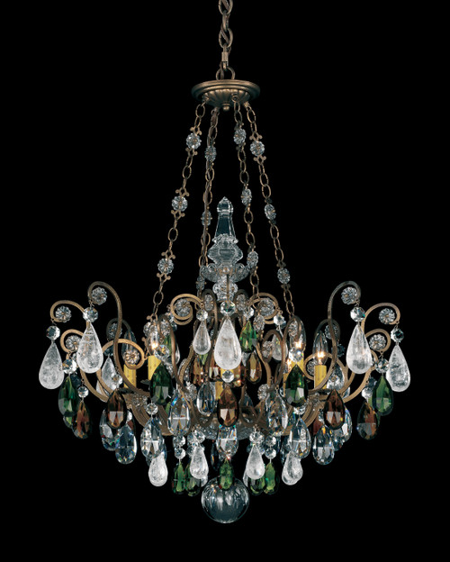 Schonbek Renaissance Rock Crystal Eight Light Pendant in Antique Silver - 3587-48OS Schonbek Renaissance Rock Crystal Eight Light Pendant in Antique Silver - 3587-48OS