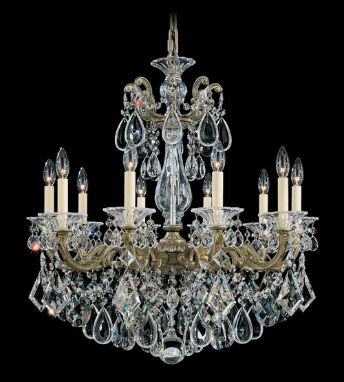 Schonbek La Scala Ten Light Chandelier in Etruscan Gold - 5074-23