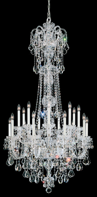 Schonbek Olde World 23 Light Chandelier in Polished Silver - 6818-40R