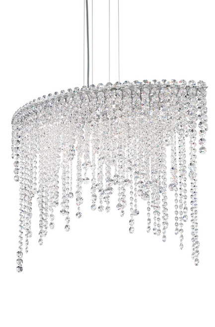 Schonbek Chantant Six Light Linear Pendant in Polished Stainless Steel - CH3612N-401O Schonbek Chantant Six Light Linear Pendant in Polished Stainless Steel - CH3612N-401O