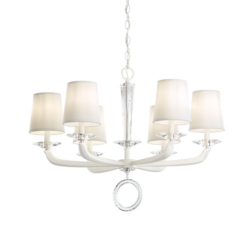 Schonbek Emilea Six Light Chandelier in White - MA1006N-06O