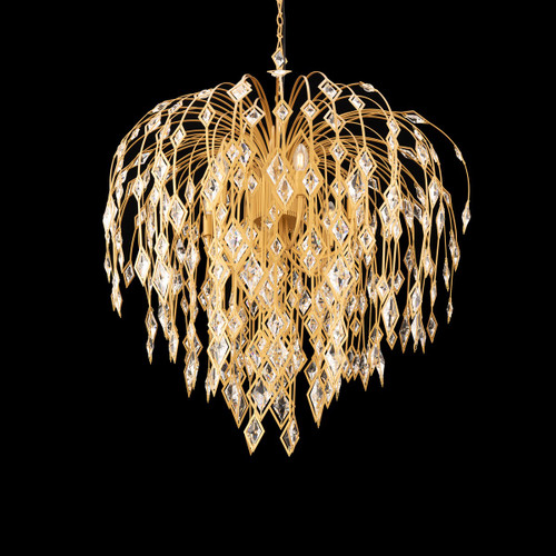 Schonbek Laureline Six Light Chandelier in Aged Brass - S27536-700O
