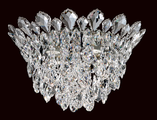 Schonbek Trilliane Strands Four Light Flush Mount in Polished Stainless Steel - TR1201N-401R Schonbek Trilliane Strands Four Light Flush Mount in Polished Stainless Steel - TR1201N-401R