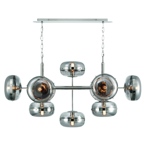 Eurofase Nottingham Ten Light Chandelier in Polished Nickel - 37089-029 Eurofase Nottingham Ten Light Chandelier in Polished Nickel - 37089-029