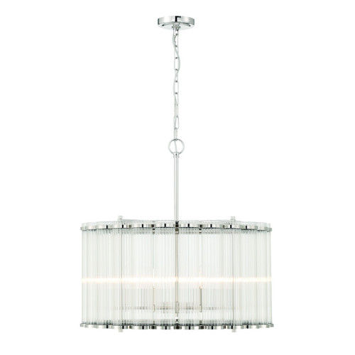 Eurofase Glasbury Six Light Pendant in Polished Nickel - 47239-029 Eurofase Glasbury Six Light Pendant in Polished Nickel - 47239-029