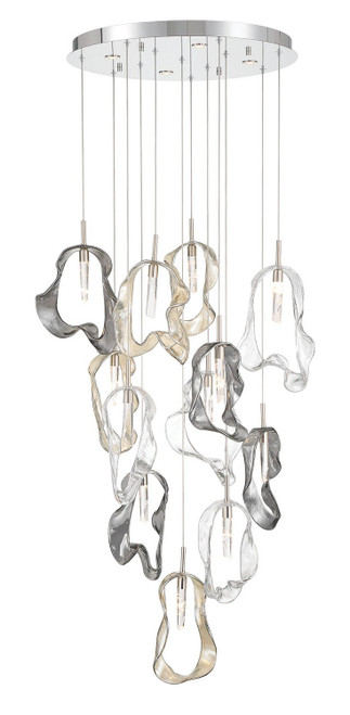 Eurofase 16 Light Chandelier in Nickel - 49237-023