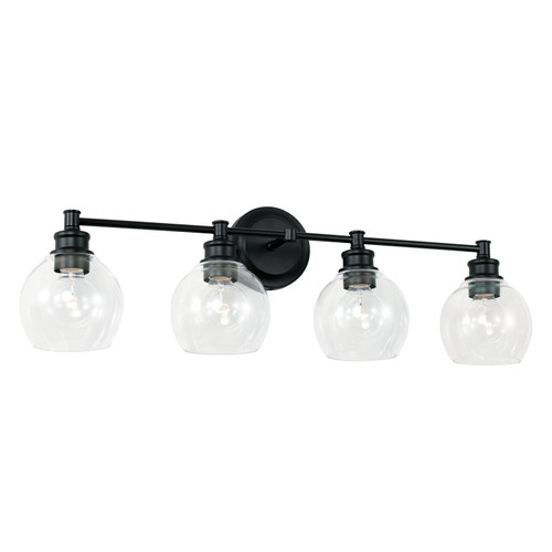 Capital Lighting Mid Century Four Light Vanity in Matte Black - 121141MB-426 Capital Lighting Mid Century Four Light Vanity in Matte Black - 121141MB-426