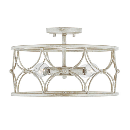 Capital Lighting Ricci Four Light Semi Flush Mount in Winter White - 243341WW Capital Lighting Ricci Four Light Semi Flush Mount in Winter White - 243341WW