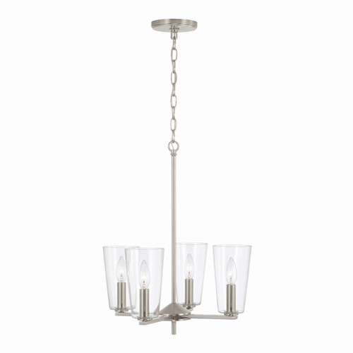 Capital Lighting Portman Four Light Pendant in Brushed Nickel - 348641BN-538 Capital Lighting Portman Four Light Pendant in Brushed Nickel - 348641BN-538